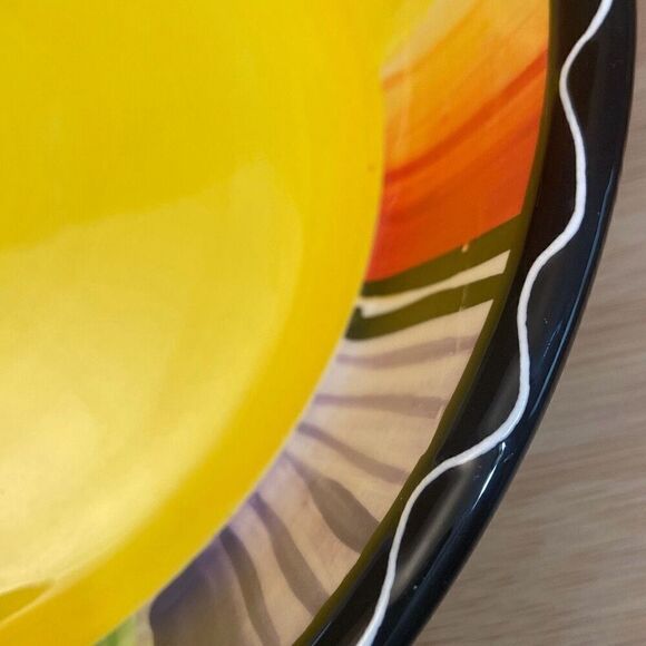 Certified International Serape Nancy Green Colorful Pasta Serving Bowl 9.5 inch - Picture 5 of 12